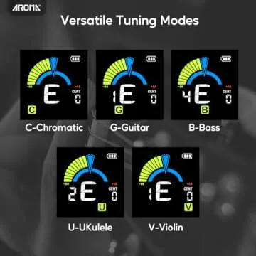 Aroma Guitar Tuner Clip On Rechargeable for Fast Accurate Tuning