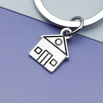 for 2025 New Home Keychain Set Housewarming Gift for New Homeowners New House Keyring Moving In New Home Gift for Couple Friends Sweet Home Jewelry for Family Coworker Real Estate Agent Closing Gift