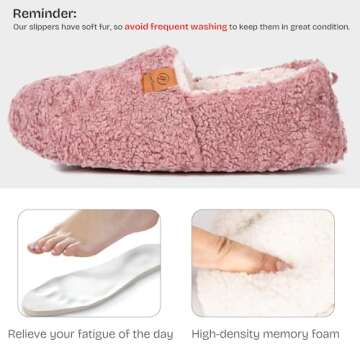 EverFoams Cozy Memory Foam Slippers for Women