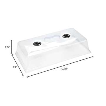 Bootstrap Farmer 1020 Trays w/Humidity Dome Extra Strength, 10 Pack, for Seed Starting Plant Propaga...