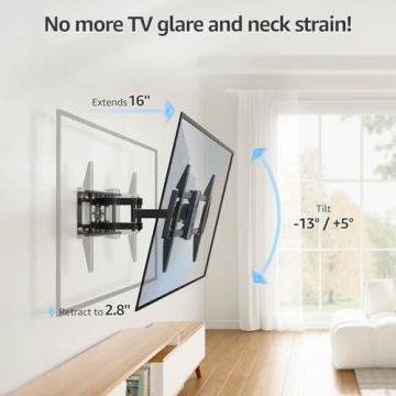 MOUNTUP Full Motion TV Wall Mount for 42-82 inch TVs