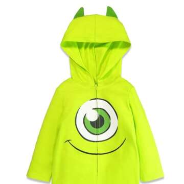 Disney Pixar Monsters Inc. Mike Wazowski Toddler Cosplay Coverall