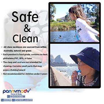 Panny & Mody Sensory Chewy Teether Toy Set for Boys and Girls(3 Pack), Silicone Oral Motor Sticks for Kids with ADHD, Teething, Autism, Biting Needs (Green, Red, Blue)