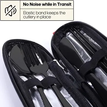 Quatish Portable Silverware Set for Travel and Lunch