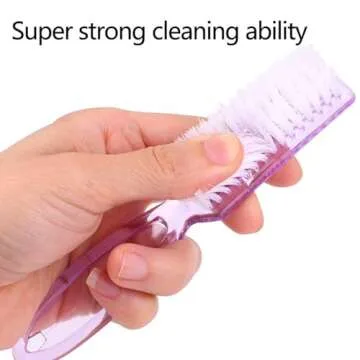 Nail Brush for Cleaning Fingernails, 4Pack Handle Grip Nail Brushes Fingernail Brush for Cleaning Nail Scrub Brush for Toes and Nails