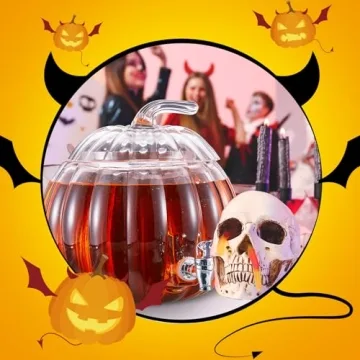 Uiifan Glass Pumpkin Drink Dispenser for Fall Parties