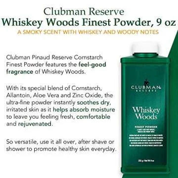 Clubman Reserve Whiskey Woods Cornstarch Powder for Men