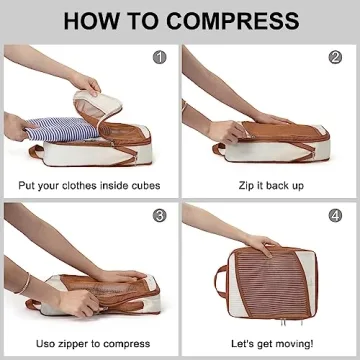 CLUCI Compression Packing Cubes for Travel Organization