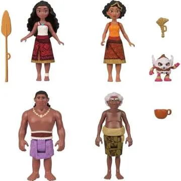 Engaging Moana Canoe Crew Dolls Set with 5 Characters & More