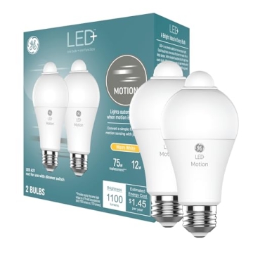 GE LED+ Motion Sensor Light Bulbs for Effortless Home Illumination