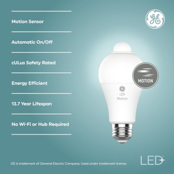 GE LED+ Motion Sensor Light Bulbs for Effortless Home Illumination