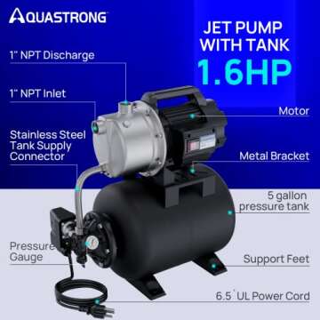 Aquastrong 1.6 HP Shallow Well Pump for Efficient Watering