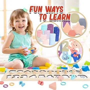 CozyBomB Montessori Educational Wooden Puzzle Blocks