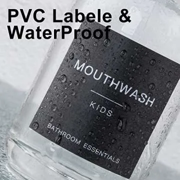 HomeFeel Stylish Glass Mouthwash Dispenser Set, 2 Pack