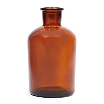 Farmlyn Creek 6 Amber Glass Vases for Events & Decor