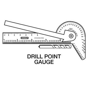 General Tools Pocket-Sized 6-In-1 Multi Use Ruler and Gauge #16ME with 4-Inch Ruler and Etched Graduations in 64ths of an Inch and Millimeters