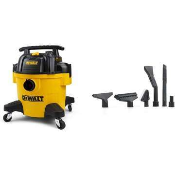 DEWALT 6 Gallon Poly Wet/Dry Vac Yellow - Shop Vacuum Attachments