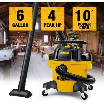 DEWALT Poly Wet/Dry Vac with Workshop Attachments