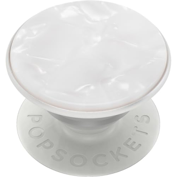 Pearl White PopSockets Phone Grip with Kickstand - Stylish & Functional