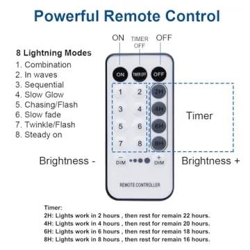 WATERGLIDE 1000 LED Christmas String Lights for Holiday Decor