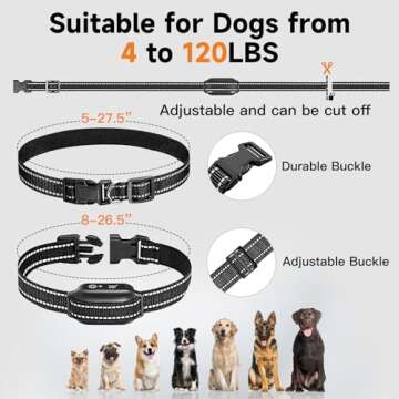 2-in-1 Dog Training Collar with Dog Leash, OGF Wireless Training Collar with Rechargeable Remote,3300FT,Waterproof IPX7, with 3 Training Modes, for Dogs S, M, L(4-120 LBS)