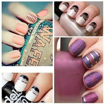 30 Colors Multicolor Mixed Colors Rolls Striping Tape Line Nail Art Decoration Sticker DIY Nail Tip (Basic)