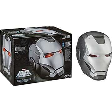 Avengers Marvel Legends Series War Machine Roleplay Premium Collector Electronic Helmet with LED Lig...