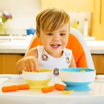Munchkin Stay Put Suction Bowls for Toddlers, 3 Pack