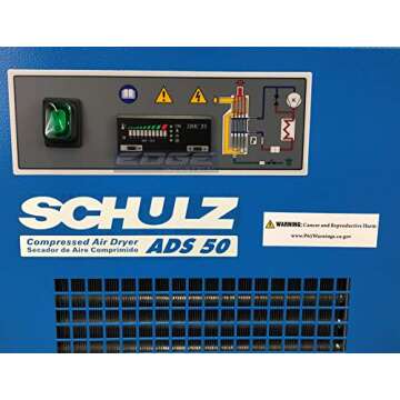 YuanKanJu Birsppy Schulz REFRIGERATED Air Dryer for Air Compressor, Compressed Air Systems, 50 CFM, Good for 10HP & 15HP COMPRESSORS (with Regulator PRE-Filter)