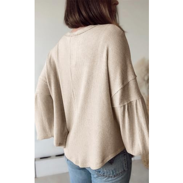 Chic BTFBM Women's Casual V Neck Tunic Top for Fall