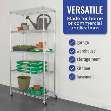SafeRacks Heavy-Duty Storage Shelves - NSF Certified Unit