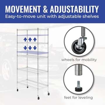 SafeRacks Heavy-Duty Storage Shelves - NSF Certified Unit