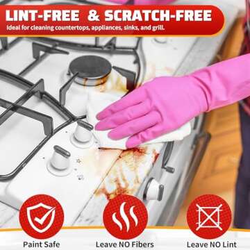 HOMERHYME White Microfiber Cleaning Cloth, 150 Pack Shop Towels All-Purpose Cleaning Rags, Bulk Lint-Free Washcloth Reusable Microfiber Towels for Cars Mechanic Garage & Housekeeping 11.5"*11.5"