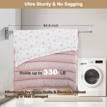 Bakala Wall Mounted Drying Rack for Efficient Laundry Organization