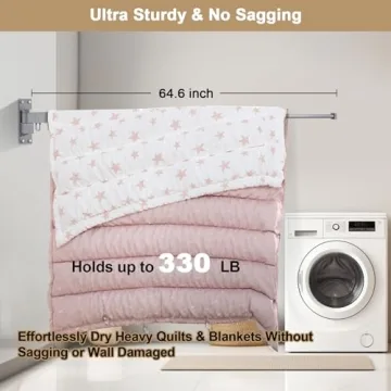 Bakala Wall Mounted Drying Rack for Efficient Laundry Organization