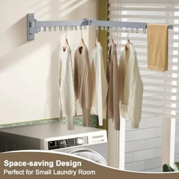Bakala Wall Mounted Drying Rack for Efficient Laundry Organization