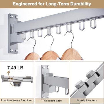 Bakala Wall Mounted Drying Rack for Efficient Laundry Organization