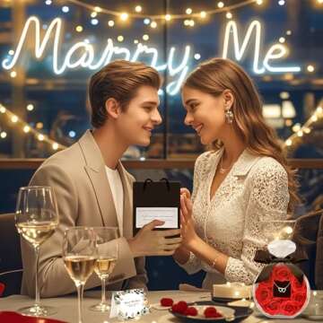 CECEIN Rose Box with Necklace Artificial Preserved Flower Valentines Mothers Day for Girlfriend Mom Birthday Anniversary Personalized Romantic Gifts