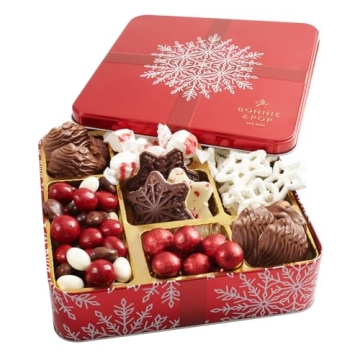 Bonnie and Pop's Holiday Tin - Assorted Christmas Treats Gift Basket