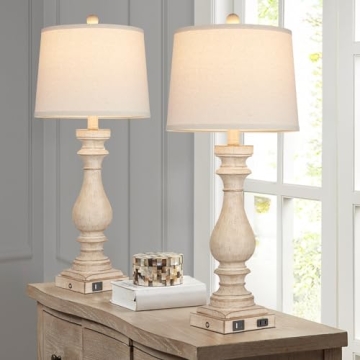 Cinkeda 29" Dimmable Touch Control Table Lamps Set