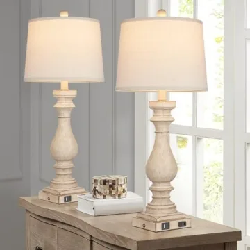 Cinkeda 29" Dimmable Touch Control Table Lamps Set