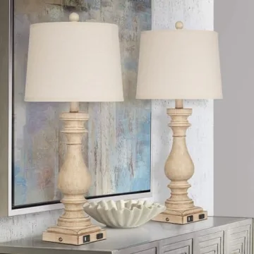 Cinkeda 29" Dimmable Touch Control Table Lamps Set