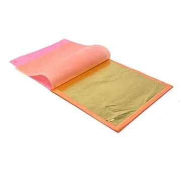 Slofoodgroup - 24 Karat Edible Gold Leaf Loose Sheets - 10 Sheets Gold Leaf Per Book - Gold Leaf She...