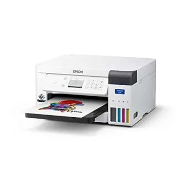 Epson F170 Cartridge-Free eco Supertank Sublimation Color Printer Starter Bundle. Free Mini Iron Hea...