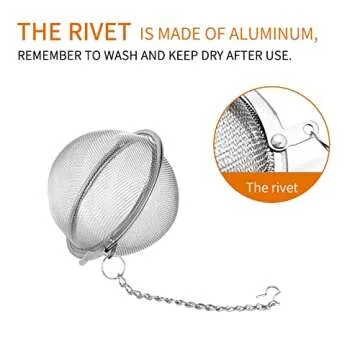 Fu Store 2pcs Stainless Steel Mesh Tea Ball 2.7 inches Tea Strainers Teas Infuser Strainer Filters for Teas