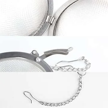 Fu Store 2pcs Stainless Steel Mesh Tea Ball 2.7 inches Tea Strainers Teas Infuser Strainer Filters for Teas