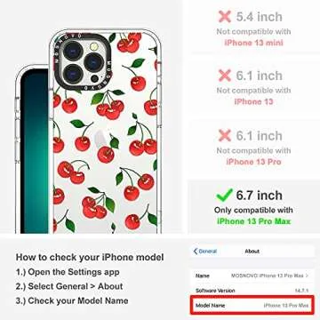 MOSNOVO Case for iPhone 13 Pro Max, [Buffertech 6.6ft Military-Grade Drop Protection] [Anti Peel Off...
