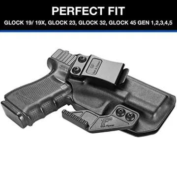 IWB Holster Compatible with Glock 19 Gen 3-5 Glock 23/32 Gen 3-4 Glock 19X/44/45, Inside Waistband C...
