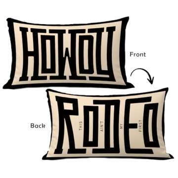 uinwk Howdy Pillow Cover 12x20, Western Southwestern Throw Pillows Cover for Cowgirl Cowboy Room Bed...