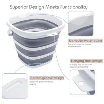 Goderewild Collapsible Bucket - Lightweight & Portable